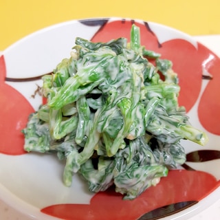 お弁当にも(^^)冷凍菜の花の辛子マヨネーズ和え♪